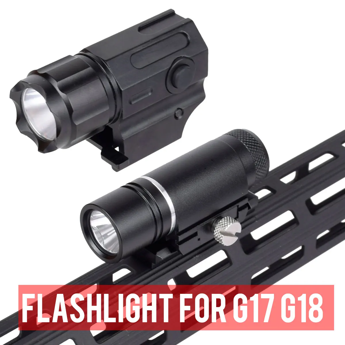 Linterna táctica LED estroboscópica para riel de 20 mm - imagen 4