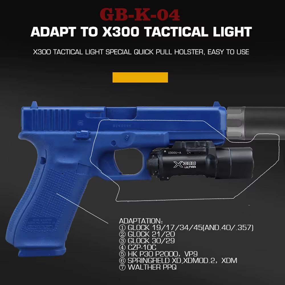 Funda táctica Kydex para linterna SureFire X300U-A - imagen 3