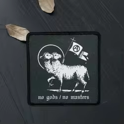 Parche estampado punk No Gods/Masters táctico militar gancho y bucle