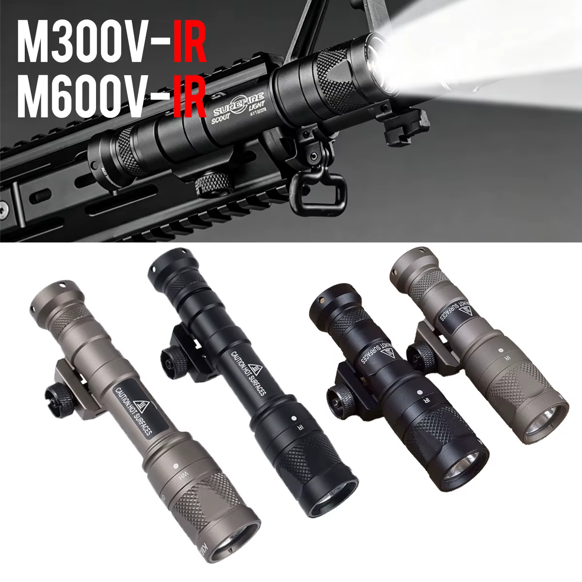 SureFire M300V/M600V – Linterna táctica LED para rifle - imagen 4