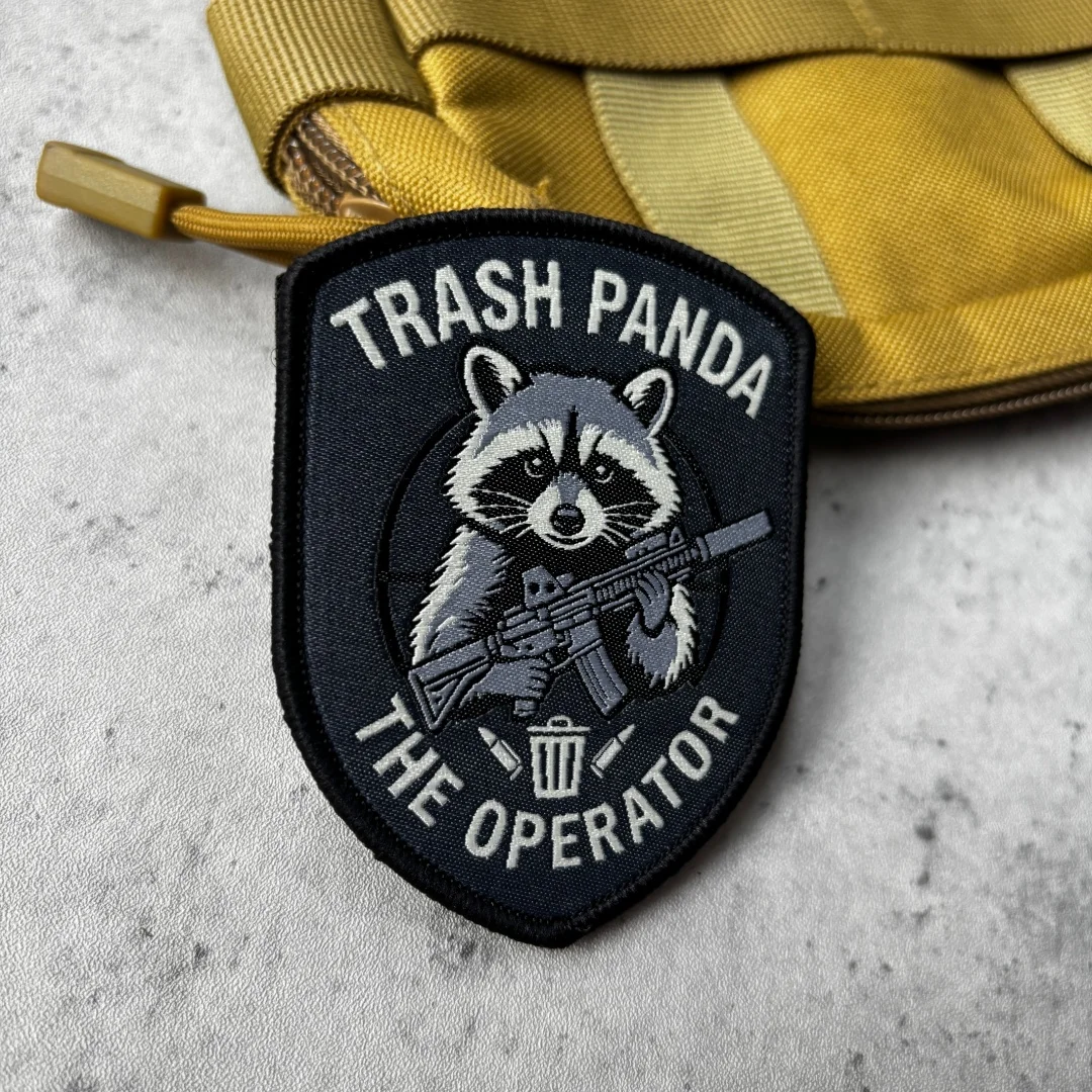 Parche táctico bordado moral oso panda con velcro para mochila - imagen 5