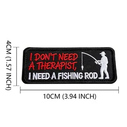 Parche táctico velcro pesca esqueleto pez y cerveza bordado