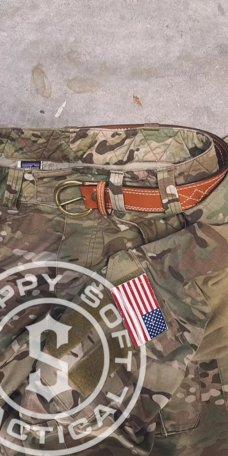 Cinturón táctico de cuero artesanal multiusos para airsoft y LARP - imagen 5