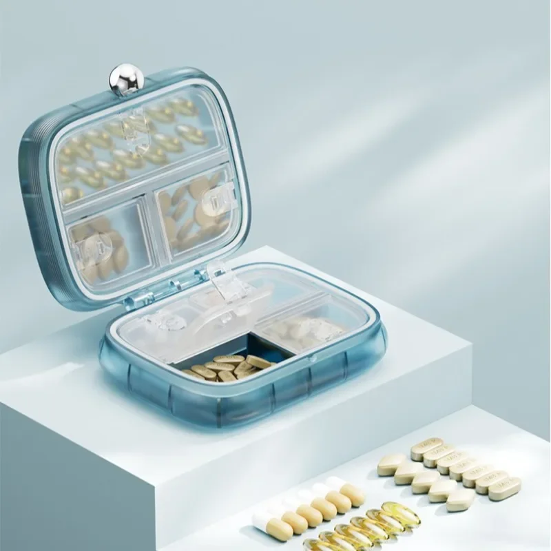 Pastillero táctico portátil para medicamentos semanales y calcio