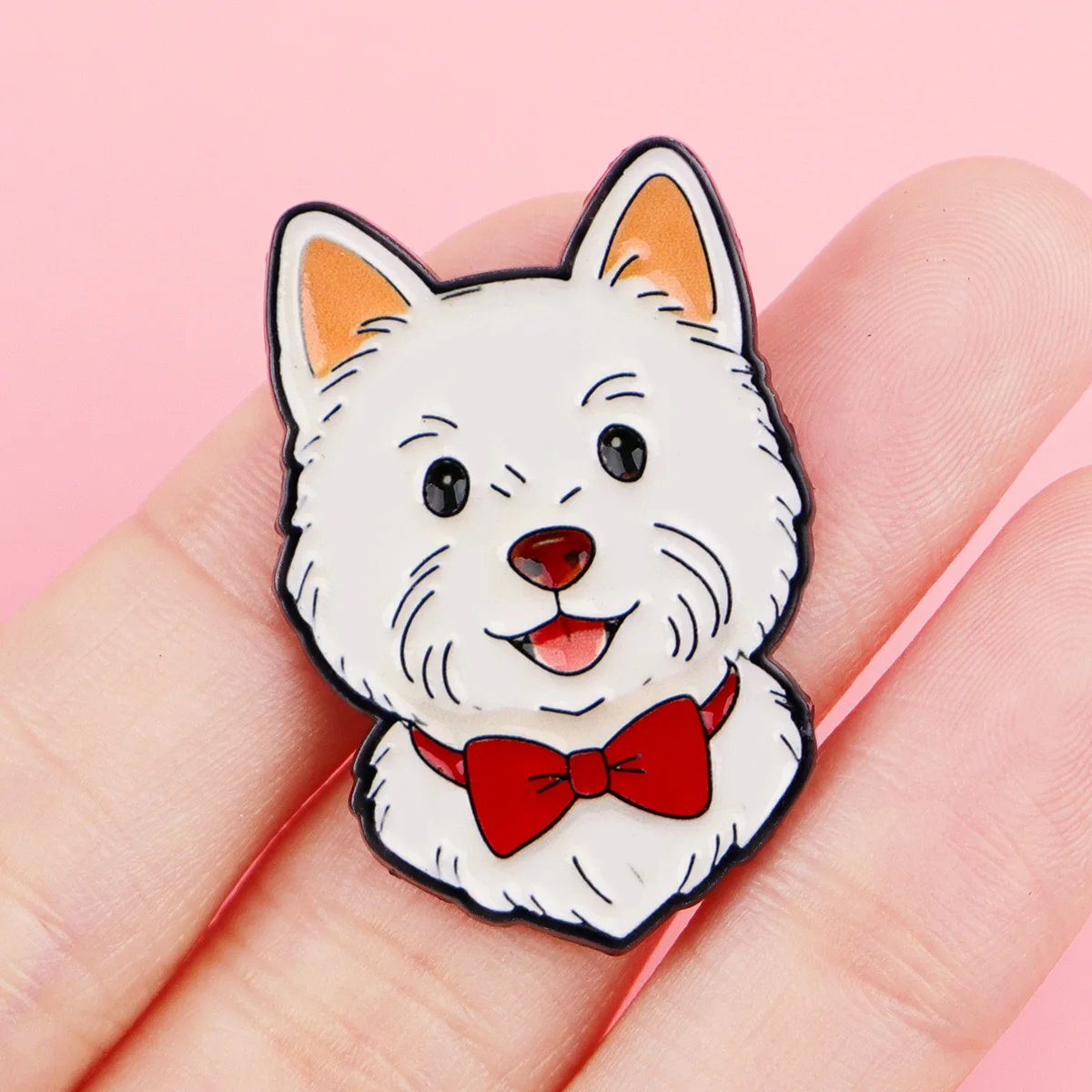 Broche de esmalte con diseño de perros lindos para chaquetas - imagen 3