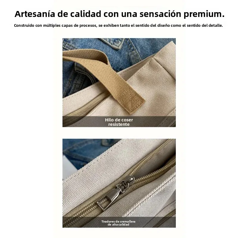 Bolso táctico de lona para mujer bandolera versátil resistente - imagen 5