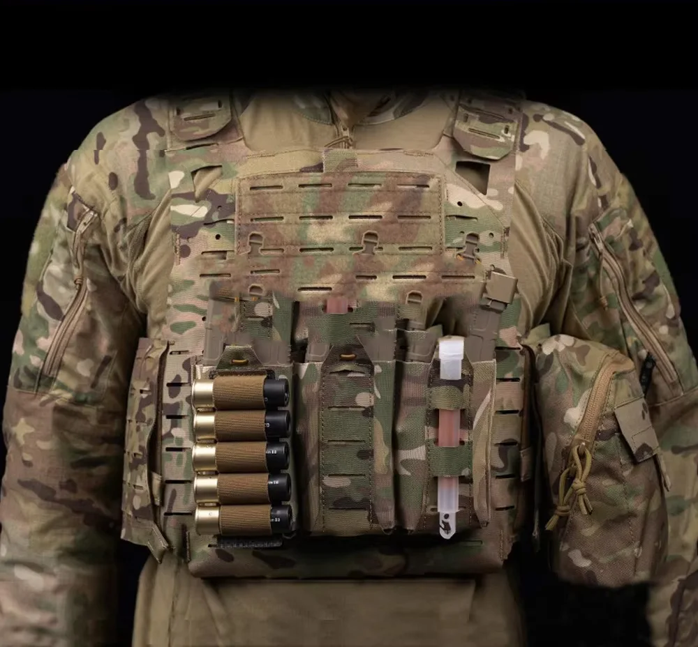 Portacargador táctico MOLLE triple elástico para cargadores de rifle - imagen 3