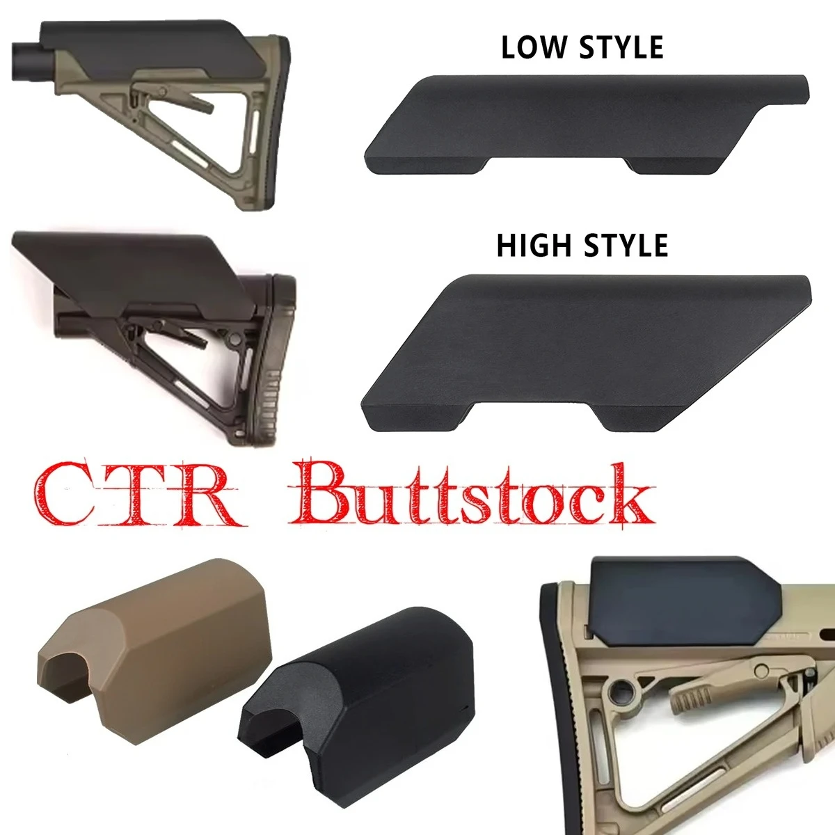 Almohadilla táctica CTR GB nailon desmontaje rápido mejilla AR15/M4
