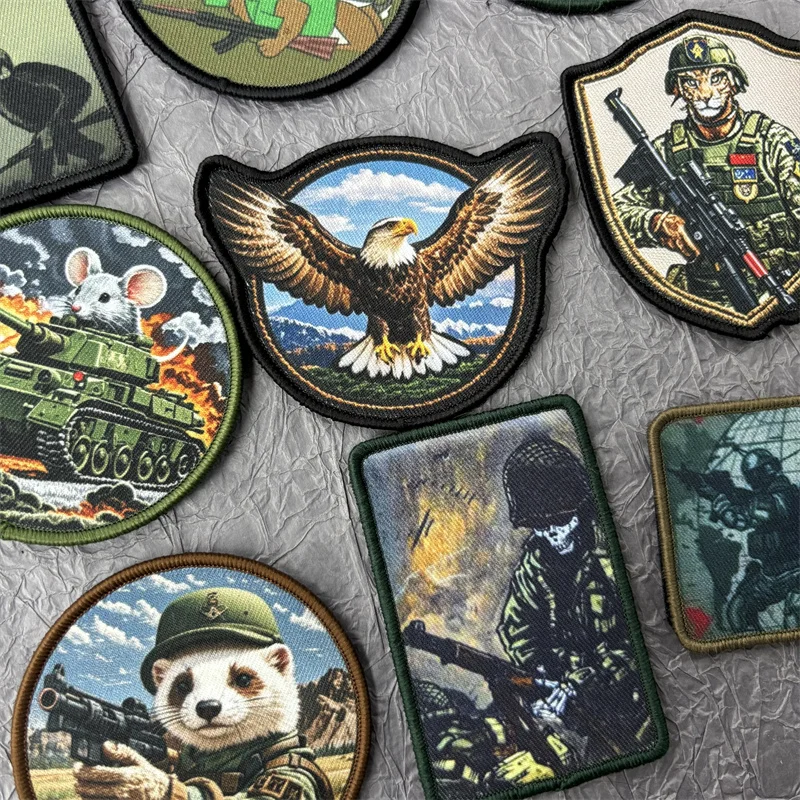 Parche morale militar adhesivo velcro para equipamiento táctico - imagen 2