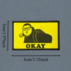 Parche táctico slogan Okay con gancho y bucle para chalecos