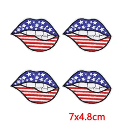 Parche termoadhesivo bordado gnomos patrióticos bandera USA
