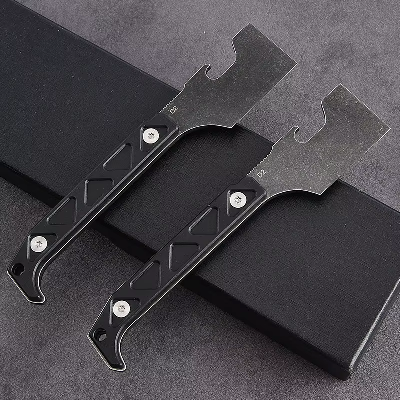 Cuchillo de pala para hielo multifuncional vista frontal con abridor