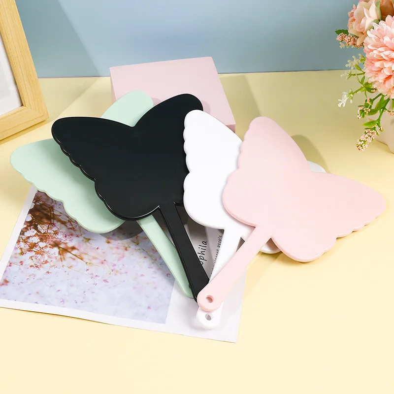 Espejo de maquillaje portátil HD mariposa con logo personalizable - imagen 5