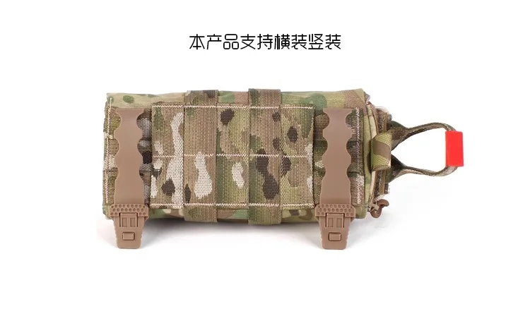 Bolsa médica PEW TACTICAL ITS fijada a un chaleco táctico MOLLE