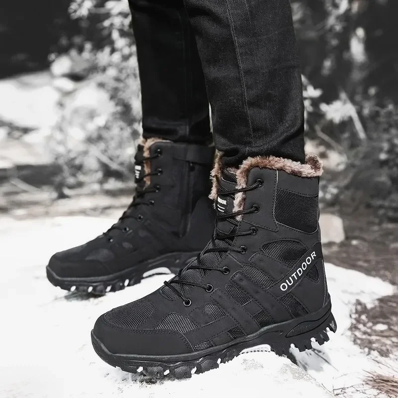 Botas tácticas invierno hombre – Felpa térmica outdoor militar - imagen 3