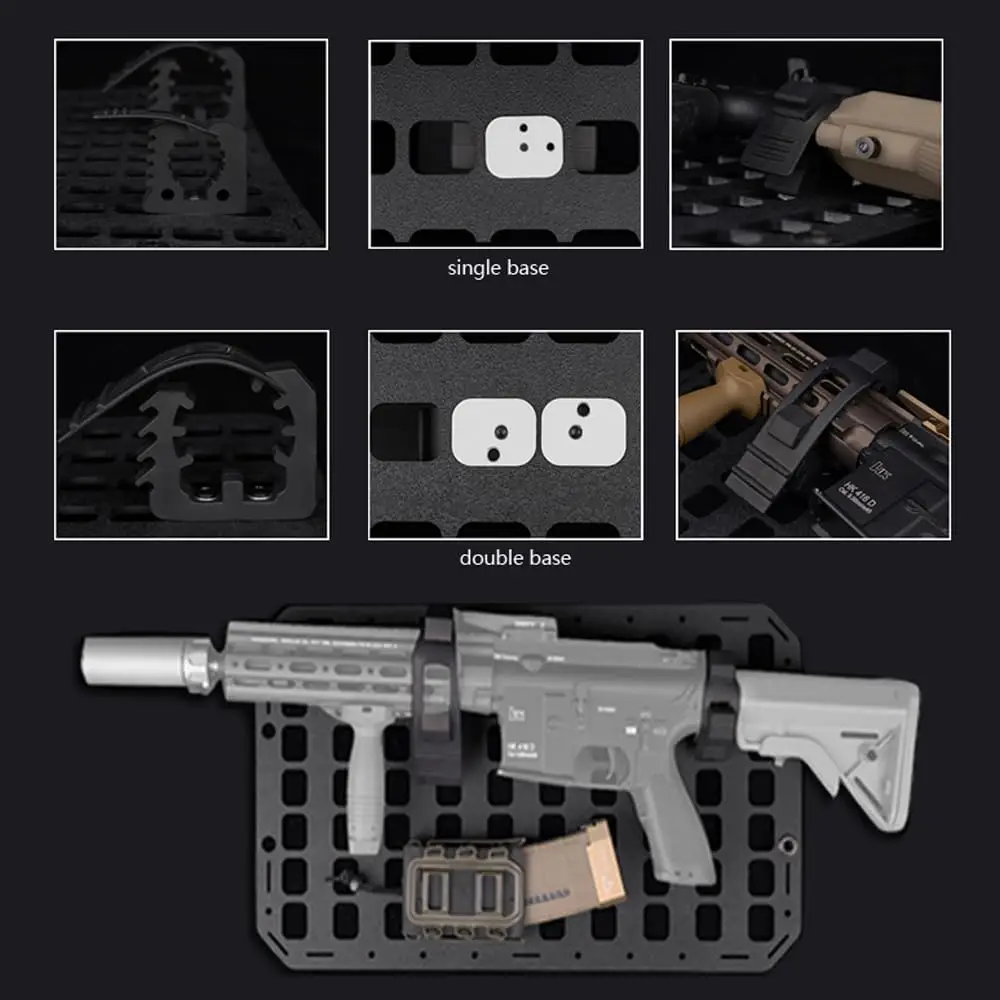 Organizador panel táctico MOLLE con adaptador QLS para funda pistola - imagen 4