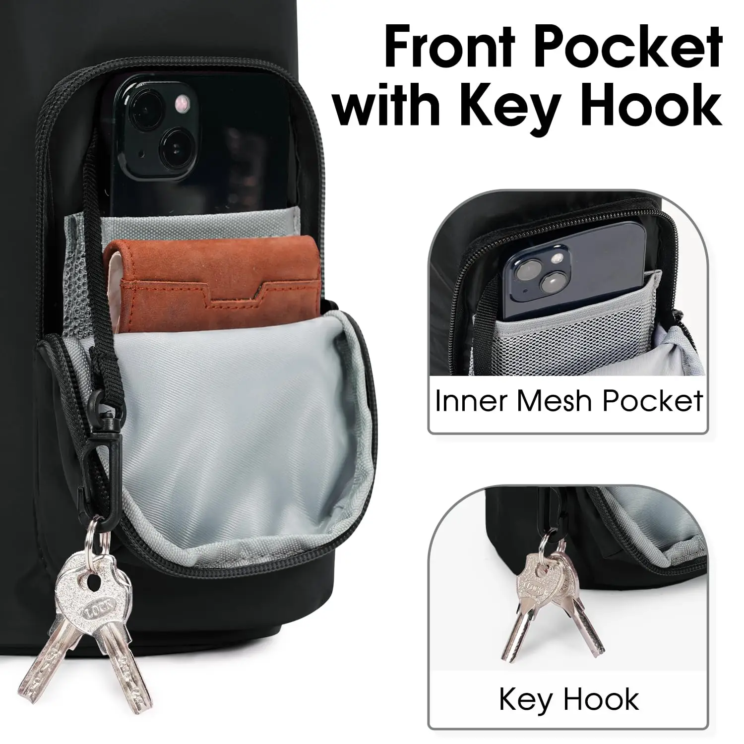 Bolsa portabotellas con bolsillo para teléfono y bandolera ajustable - imagen 5