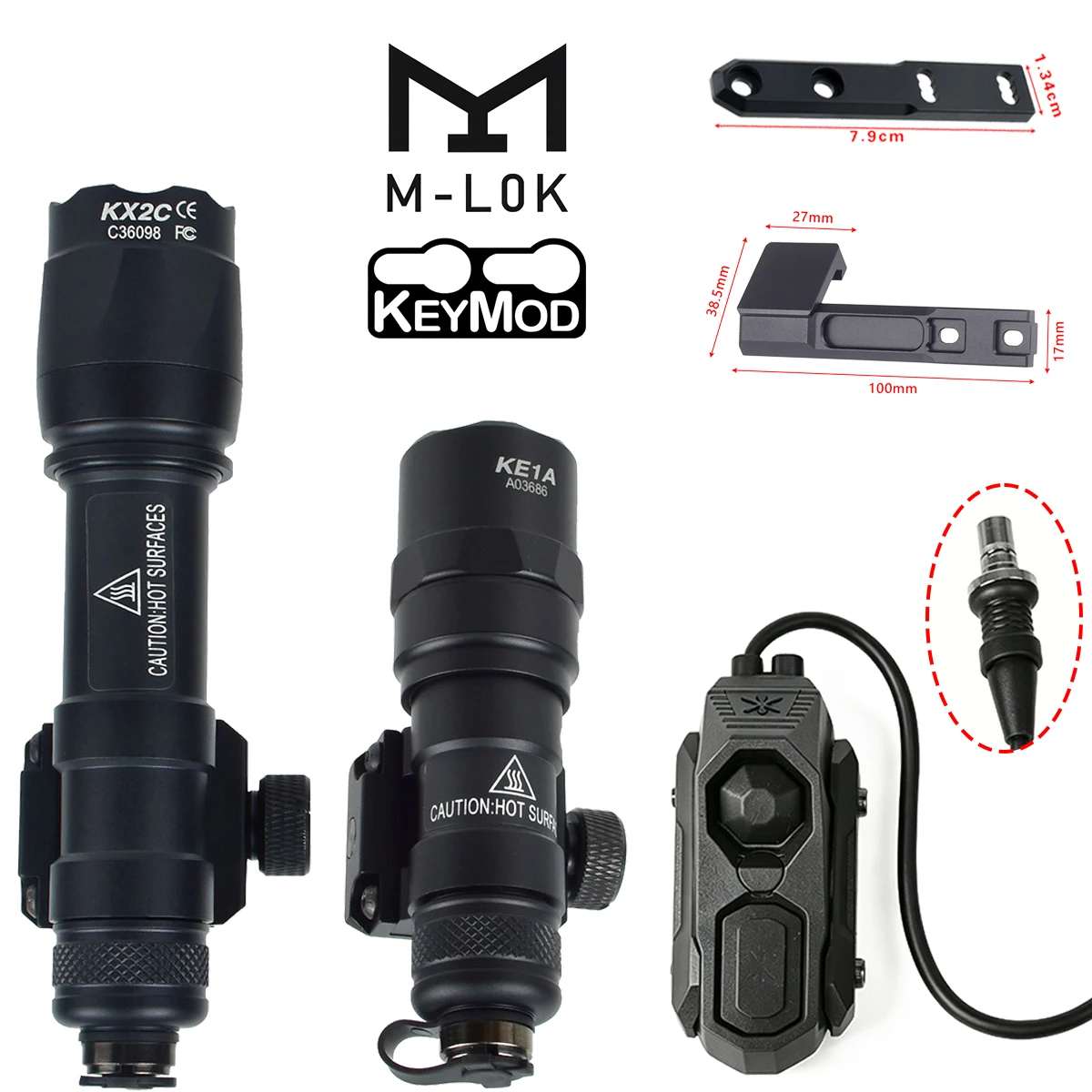 SureFire linterna táctica M600 Scout Light con interruptor remoto AXON