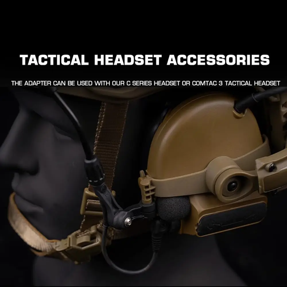 Adaptador BOOIU instalado en casco Airsoft mostrando rotación 360°
