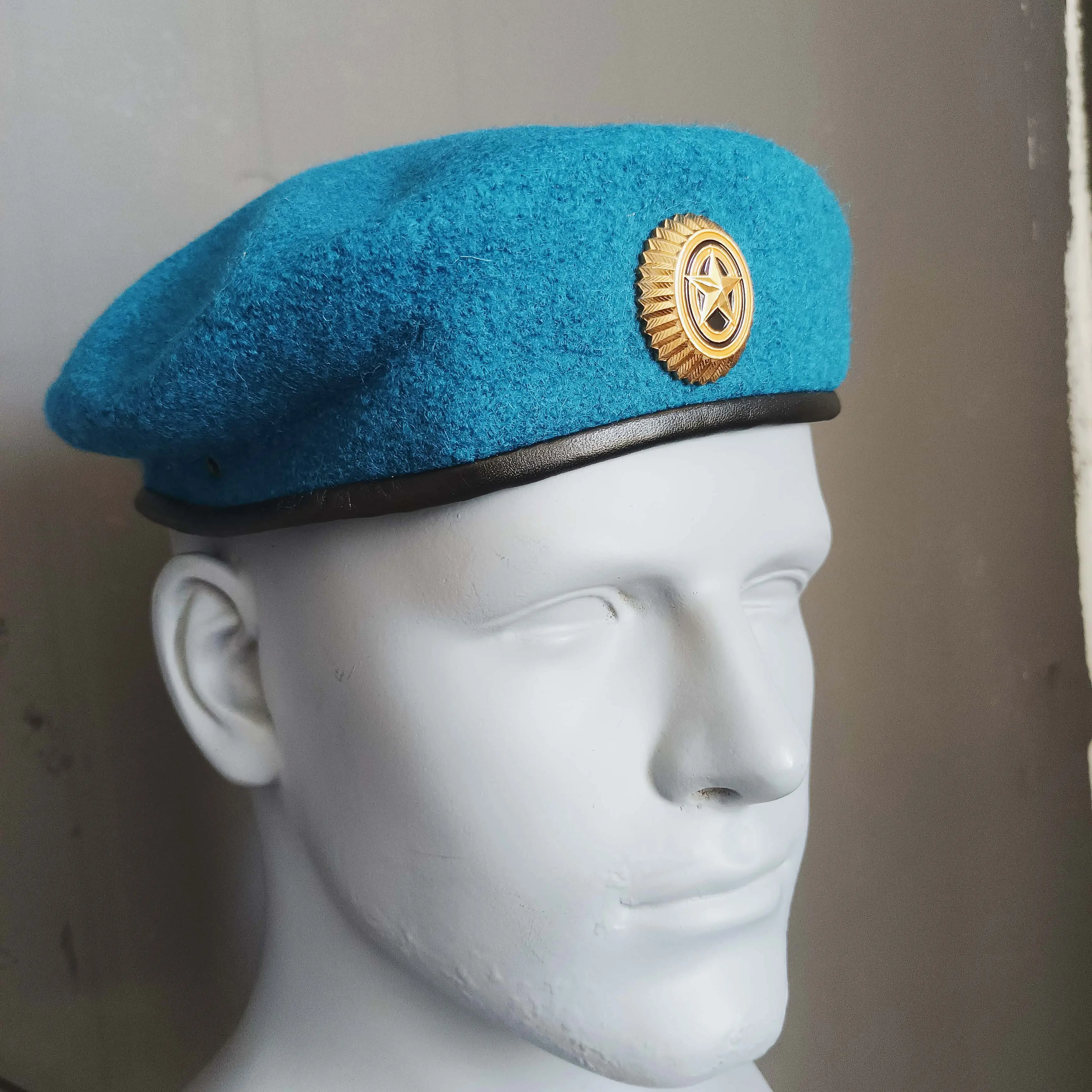 Boina militar de lana azul rusa VD original - imagen 4