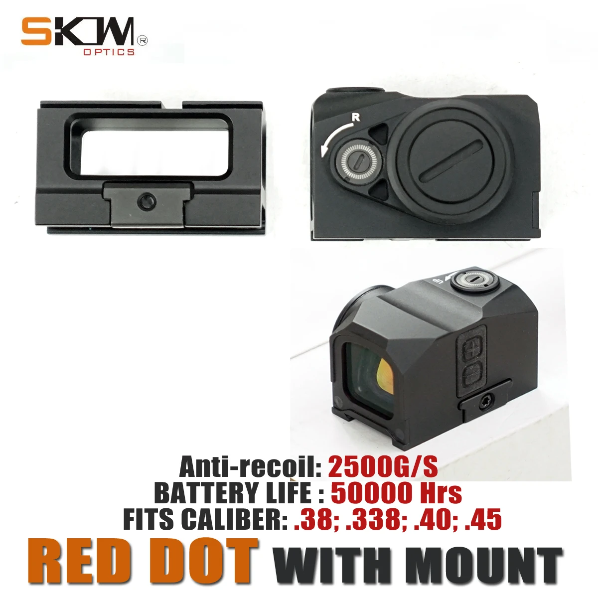 AK Sight visor de punto rojo 3 MOA 1x15x15 con montaje para AR - imagen 4