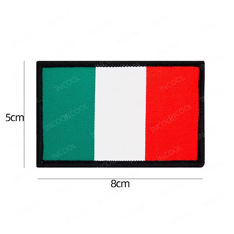 Parche bordado táctico bandera Italia reflectante infrarrojo 3D PVC para mochila - imagen 2