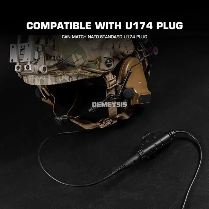 Auricular PTT U94 Nato Plug Táctico para Radio Icom Kenwood - imagen 5