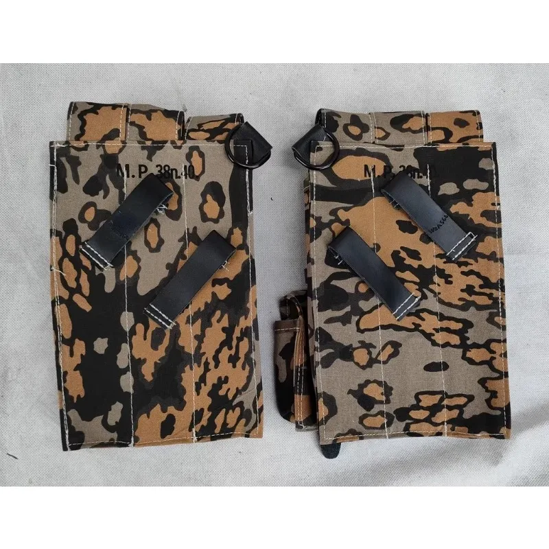 Bolsa táctica de lona alemana camuflaje hoja roble MP40 riñonera - imagen 4