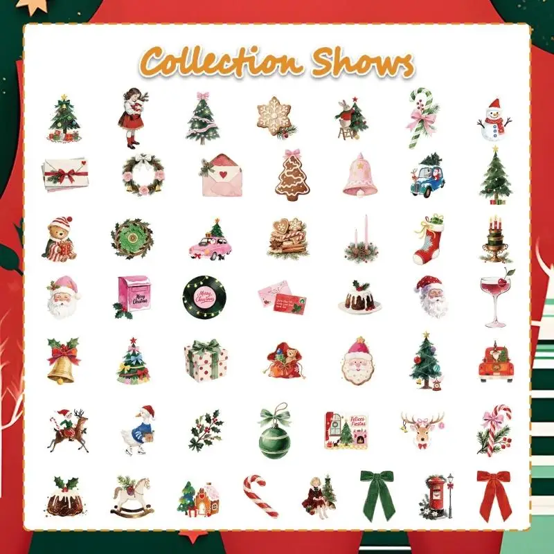 Pegatinas navideñas PVC impermeables extraíbles infantiles - imagen 5