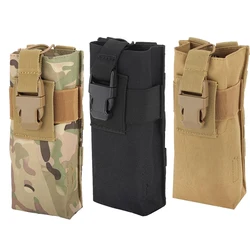 Soporte radio táctico MOLLE - funda nylon para walkie-talkie exterior