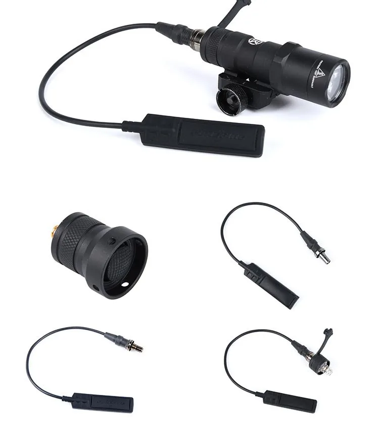 Interruptor de linterna táctica instalado