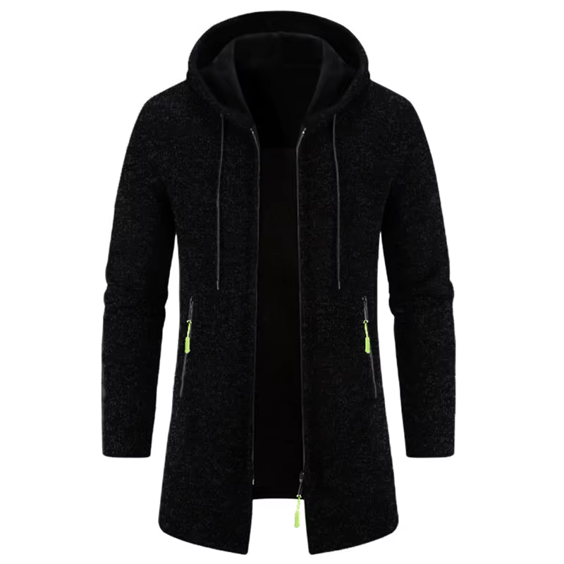 Vista delantera con cierre y diseño oversize