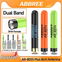 ABBREE Antena SMA hembra Doble Banda UHF/VHF para walkie talkie