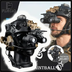 Casco táctico FAST NVG con IR, auriculares y gafas para airsoft