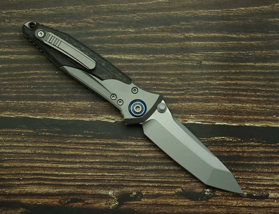 Cuchillo plegable Socom Bravo M390 – Fibra carbono, mango titanio, uso EDC y supervivencia
