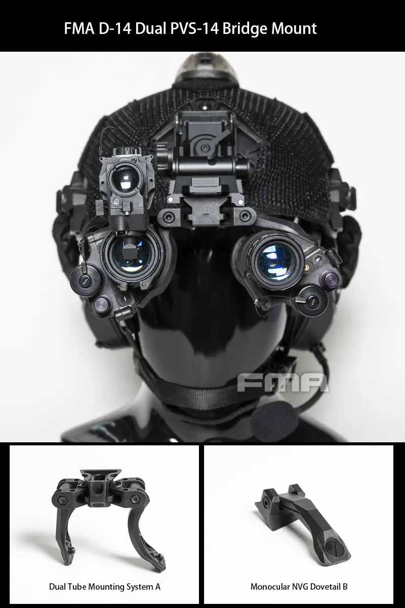 FMA gafas visión nocturna PVS28 ultraligeras con montaje AN/PVS-14 - imagen 4