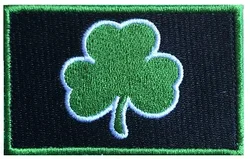 Parche bordado trébol irlandés verde con gancho y bucle San Patricio