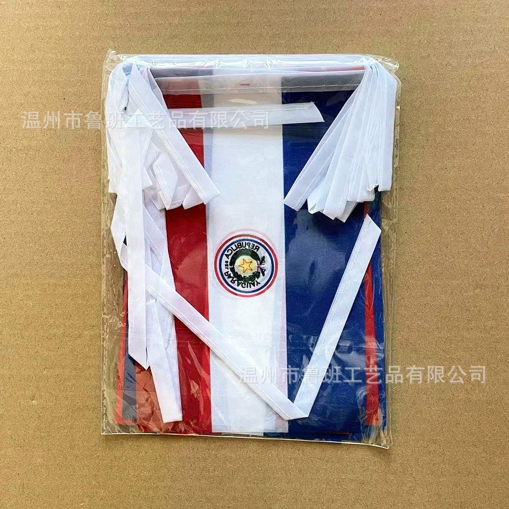 Banderines de Paraguay de poliéster para guirnalda festiva - imagen 4