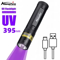 Linterna UV LED 395nm recargable USB – Detección exterior y curado resina