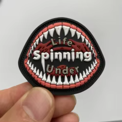 Parche táctico de silicona 3D con velcro desmontable para bricolaje