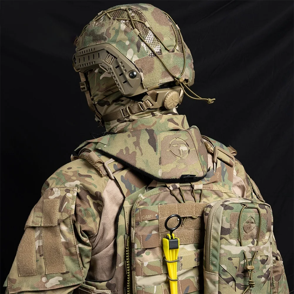 Protector cuello táctico de nailon para chaleco MOLLE universal - imagen 4