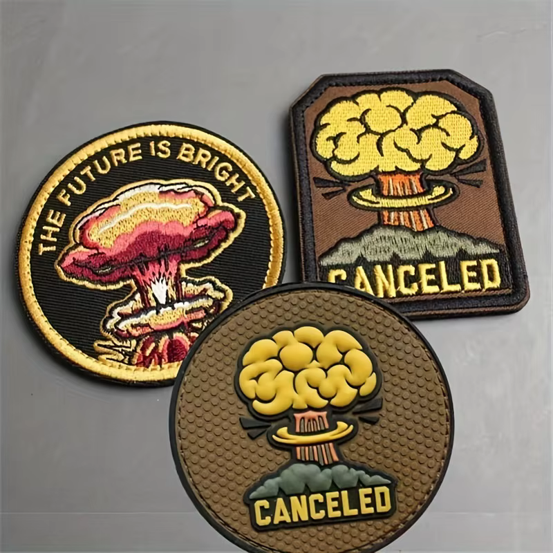 Parche táctico nuclear vintage – Fijación velcro para equipamiento Molle - imagen 3