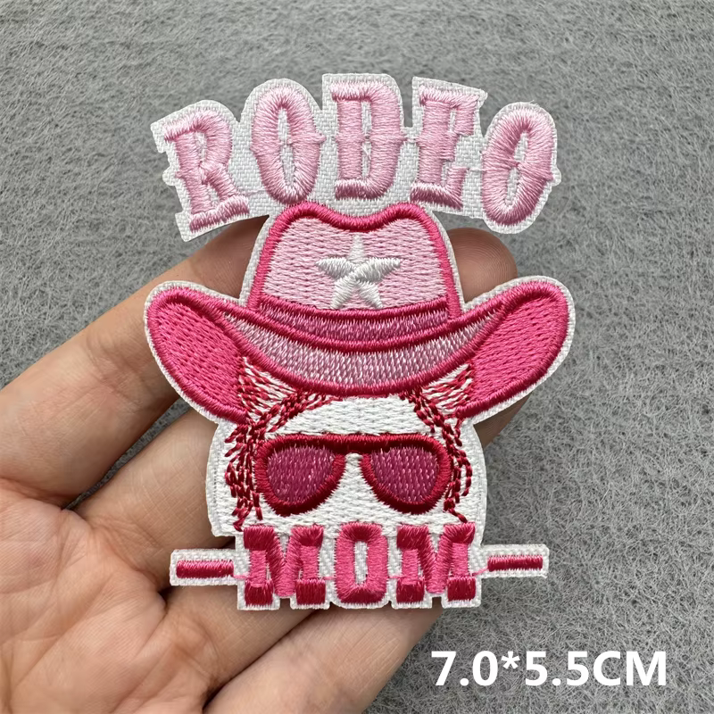Parche morale bordado corazón y estrella rosa – Para coser o planchar