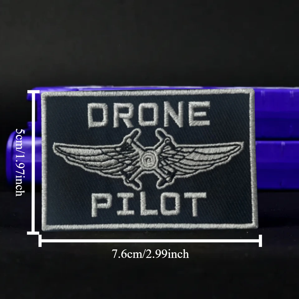 Parche MOLLE Drone Pilot bordado con velcro táctico