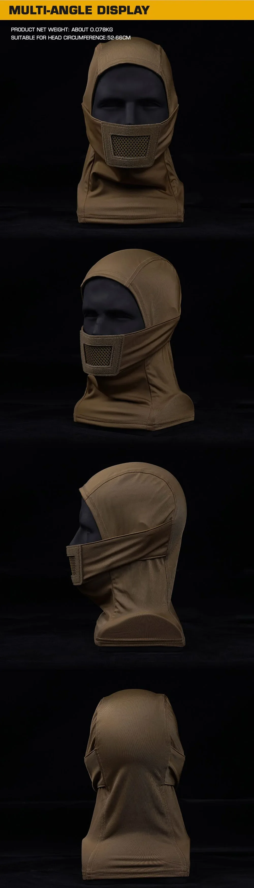 Máscara Airsoft color verde táctico