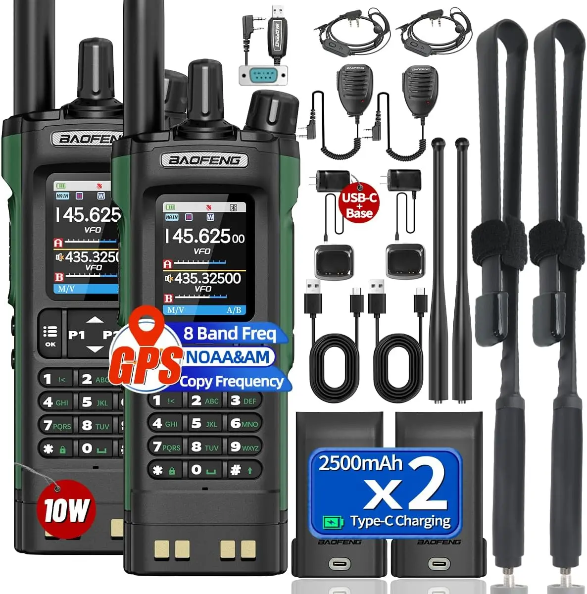 BAOFENG UV-32 walkie talkie con GPS, radioafición y Bluetooth