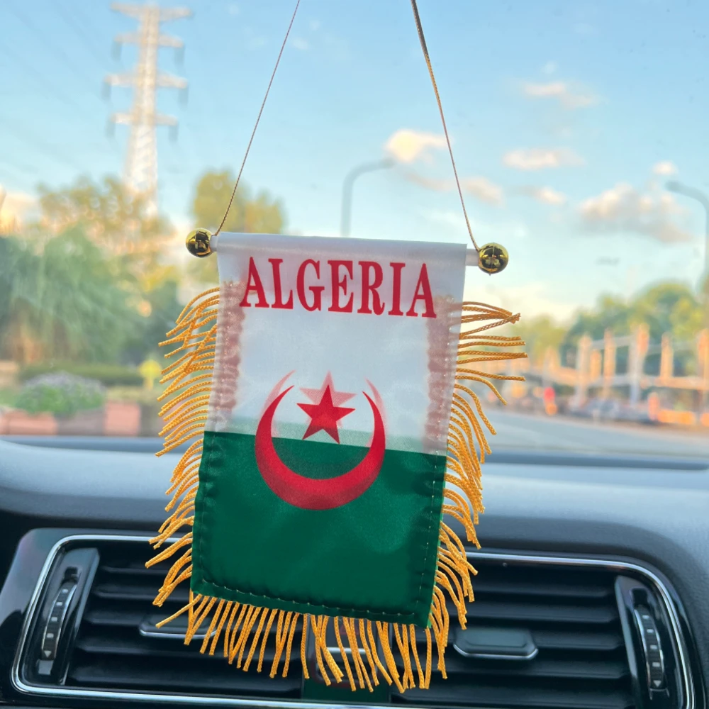 Bandera de Argelia doble cara colgante impresa en tela opaca - imagen 2