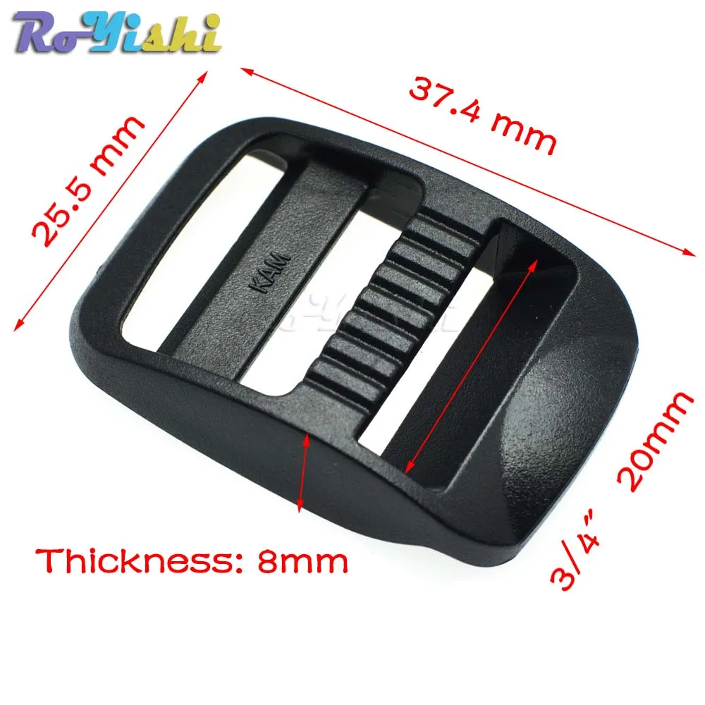 Hebilla regulable negra para correas de mochila táctica - imagen 5