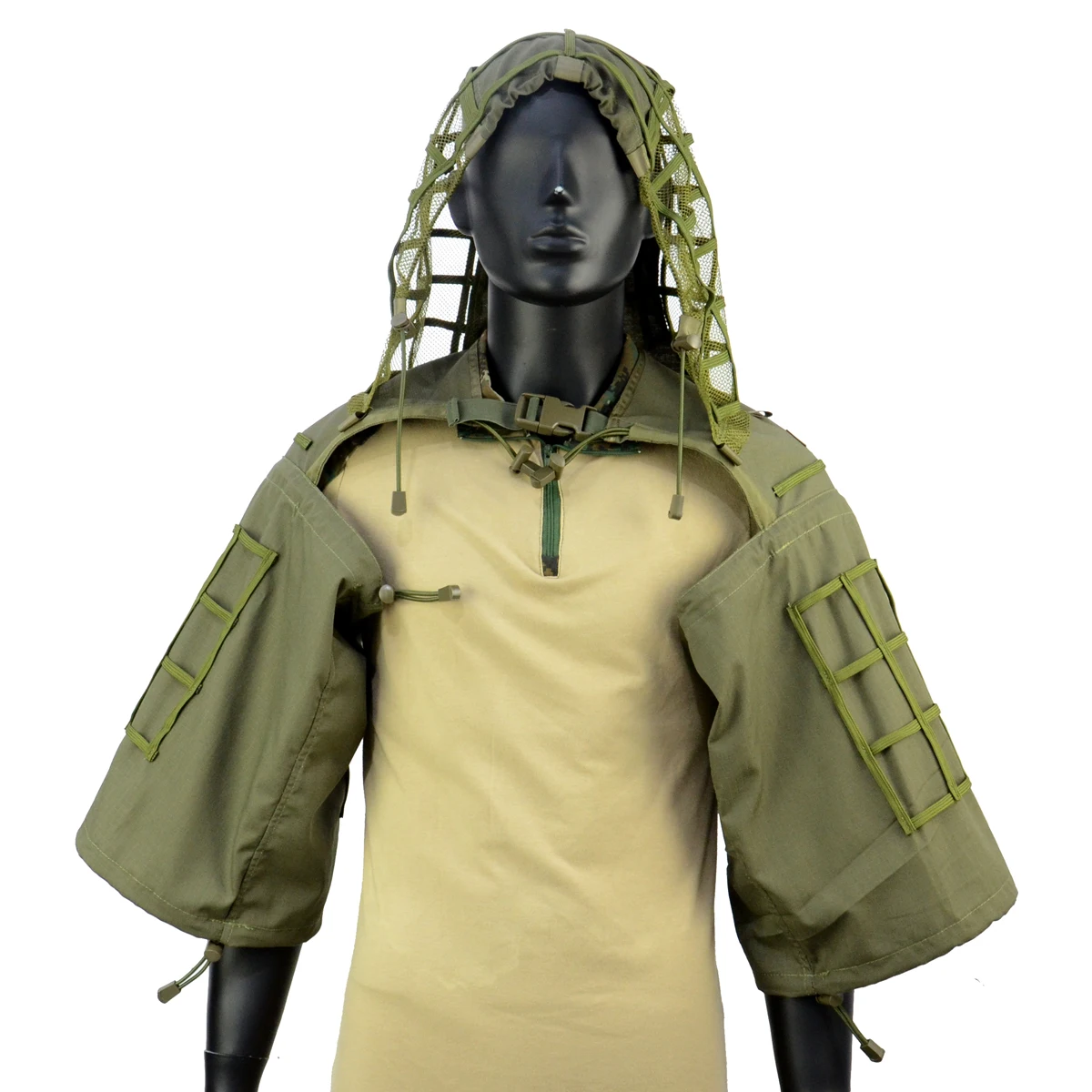 Traje Ghillie de francotirador con capucha y chaqueta camuflaje - imagen 4
