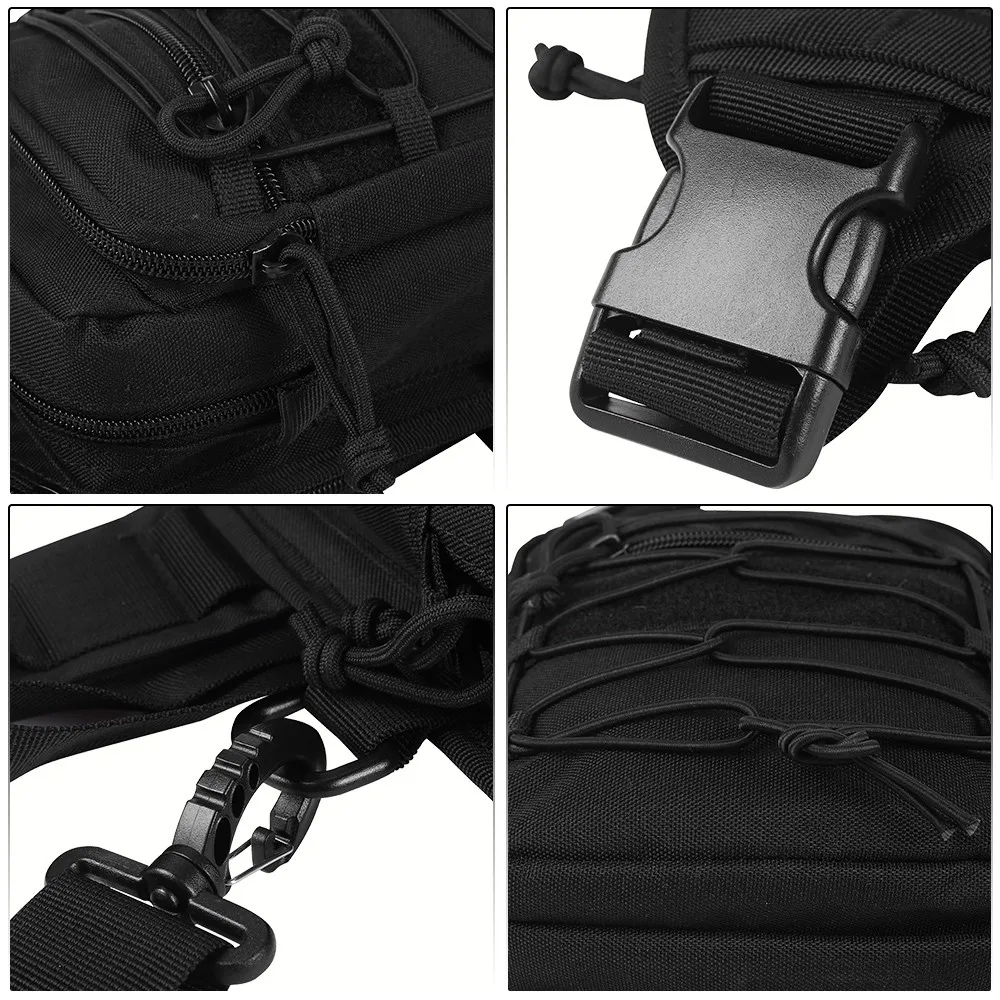 Funda pierna táctica nylon 900D con bandolera y hebilla rápida - Caza y tiro - imagen 4